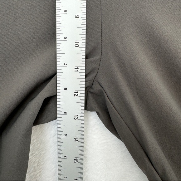 Athleta Womens Gray Wander Slim Pant Casual Back Zip Ankle Slit Size 12 - Picture 4 of 10